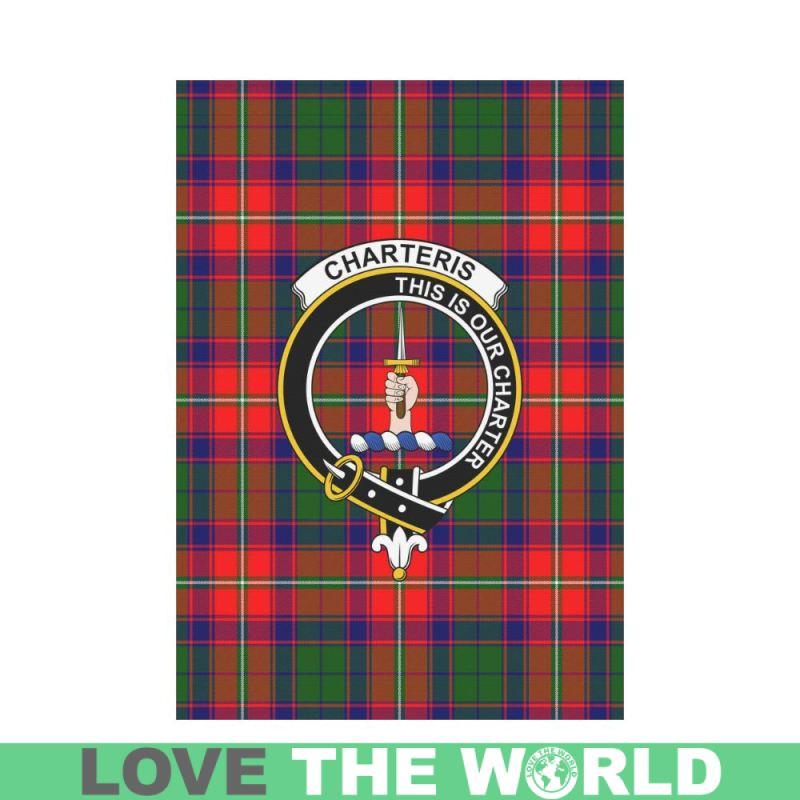 Charteris District Tartan Flag Clan Badge K7 ScottishClansTartan