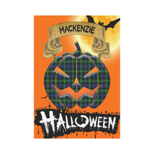 Load image into Gallery viewer, MacKenzie Modern Tartan Jack O' Lantern Garden Flag / Halloween Home Decor NN6