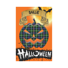 Load image into Gallery viewer, Baillie Modern Tartan Jack O&#39; Lantern Garden Flag / Halloween Home Decor NN4