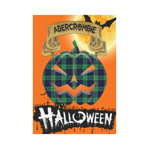 Abercrombie Tartan Jack O' Lantern Garden Flag / Halloween Home Decor NN4