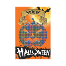 Load image into Gallery viewer, MacBeth Modern Tartan Jack O' Lantern Garden Flag / Halloween Home Decor NN6