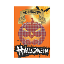 Load image into Gallery viewer, Pennington Tartan Jack O' Lantern Garden Flag / Halloween Home Decor NN9