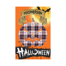 Load image into Gallery viewer, MacPherson Hunting Modern Tartan Jack O' Lantern Garden Flag / Halloween Home Decor NN6