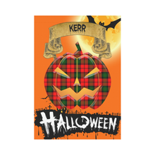 Load image into Gallery viewer, Kerr Modern Tartan Jack O' Lantern Garden Flag / Halloween Home Decor NN8