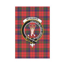 Load image into Gallery viewer, McRobbie Tartan Flag Clan Badge