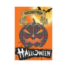 Load image into Gallery viewer, MacKintosh Hunting Modern Tartan Jack O' Lantern Garden Flag / Halloween Home Decor NN6