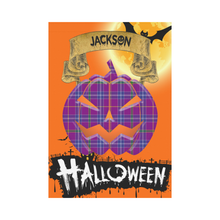 Load image into Gallery viewer, Jackson Tartan Jack O' Lantern Garden Flag / Halloween Home Decor NN8