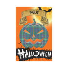 Load image into Gallery viewer, Inglis Ancient Tartan Jack O' Lantern Garden Flag / Halloween Home Decor NN8