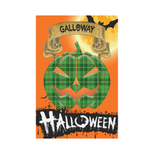 Load image into Gallery viewer, Galloway District Tartan Jack O' Lantern Garden Flag / Halloween Home Decor NN8