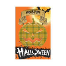 Load image into Gallery viewer, Houston Tartan Jack O' Lantern Garden Flag / Halloween Home Decor NN8