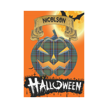 Load image into Gallery viewer, Nicolson Hunting Ancient Tartan Jack O' Lantern Garden Flag / Halloween Home Decor NN9