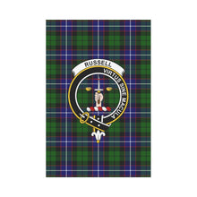 Load image into Gallery viewer, Russell Tartan Flag Clan Badge