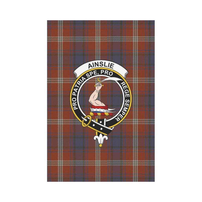Ainslie Tartan Flag Clan Badge