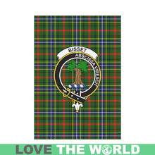Load image into Gallery viewer, Bisset Tartan Flag Clan Badge K7