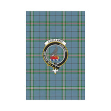 Load image into Gallery viewer, Clelland Tartan Flag Clan Badge