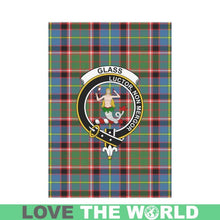 Load image into Gallery viewer, Glass Tartan Flag Clan Badge K7