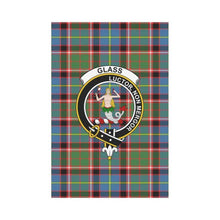 Load image into Gallery viewer, Glass Tartan Flag Clan Badge