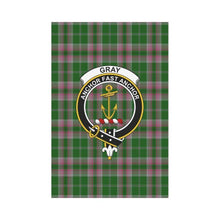 Load image into Gallery viewer, Gray Hunting Tartan Clan Badge Garden Flag Th1 One Size / Gray Hunting Garden Flag 12X18Without