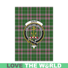 Load image into Gallery viewer, Gray Hunting Tartan Clan Badge Garden Flag Th1 One Size / Gray Hunting Garden Flag 12X18Without