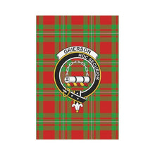 Load image into Gallery viewer, Grierson Tartan Clan Badge Garden Flag Th1 One Size / Grierson Garden Flag 12X18Without Flagpole