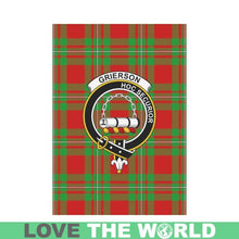 Load image into Gallery viewer, Grierson Tartan Clan Badge Garden Flag Th1 One Size / Grierson Garden Flag 12X18Without Flagpole