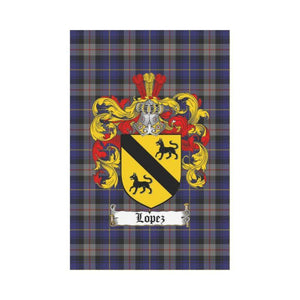 Lopez Tartan Flag Clan Badge