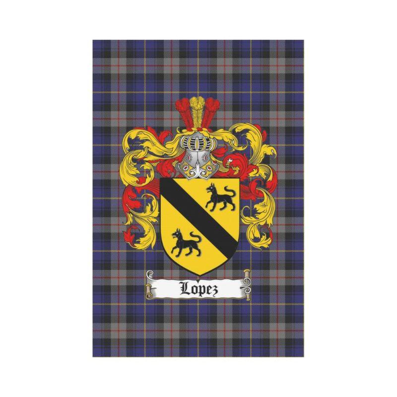 Lopez Tartan Flag Clan Badge