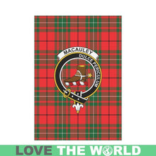 Load image into Gallery viewer, Macaulay Tartan Flag Clan Badge K7