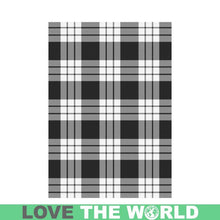 Load image into Gallery viewer, Macfarlane Black White Tartan Flag K5