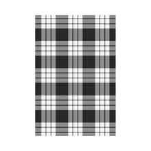 Load image into Gallery viewer, Macfarlane Black White Tartan Flag