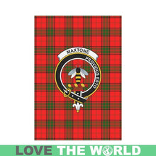 Load image into Gallery viewer, Maxtone Tartan Flag Clan Badge K7