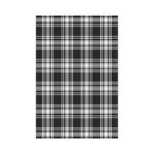 Load image into Gallery viewer, Menzies Black White Modern Tartan Flag