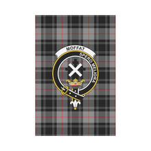 Load image into Gallery viewer, Moffat (Moffitt) Tartan Flag Clan Badge