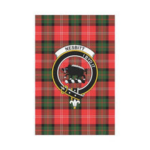 Load image into Gallery viewer, Nesbitt Tartan Flag Clan Badge