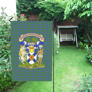 Nova Scotia District Tartan Coat Of Arms Garden Flag