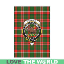 Load image into Gallery viewer, Pollock Tartan Flag Clan Badge K7