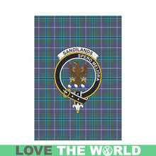 Load image into Gallery viewer, Sandilands Tartan Flag Clan Badge K7