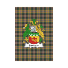 Load image into Gallery viewer, Simpson Tartan Clan Badge Garden Flag W7 One Size / Large Size 28X40 Flags
