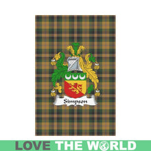 Load image into Gallery viewer, Simpson Tartan Clan Badge Garden Flag W7 One Size / Large Size 28X40 Flags